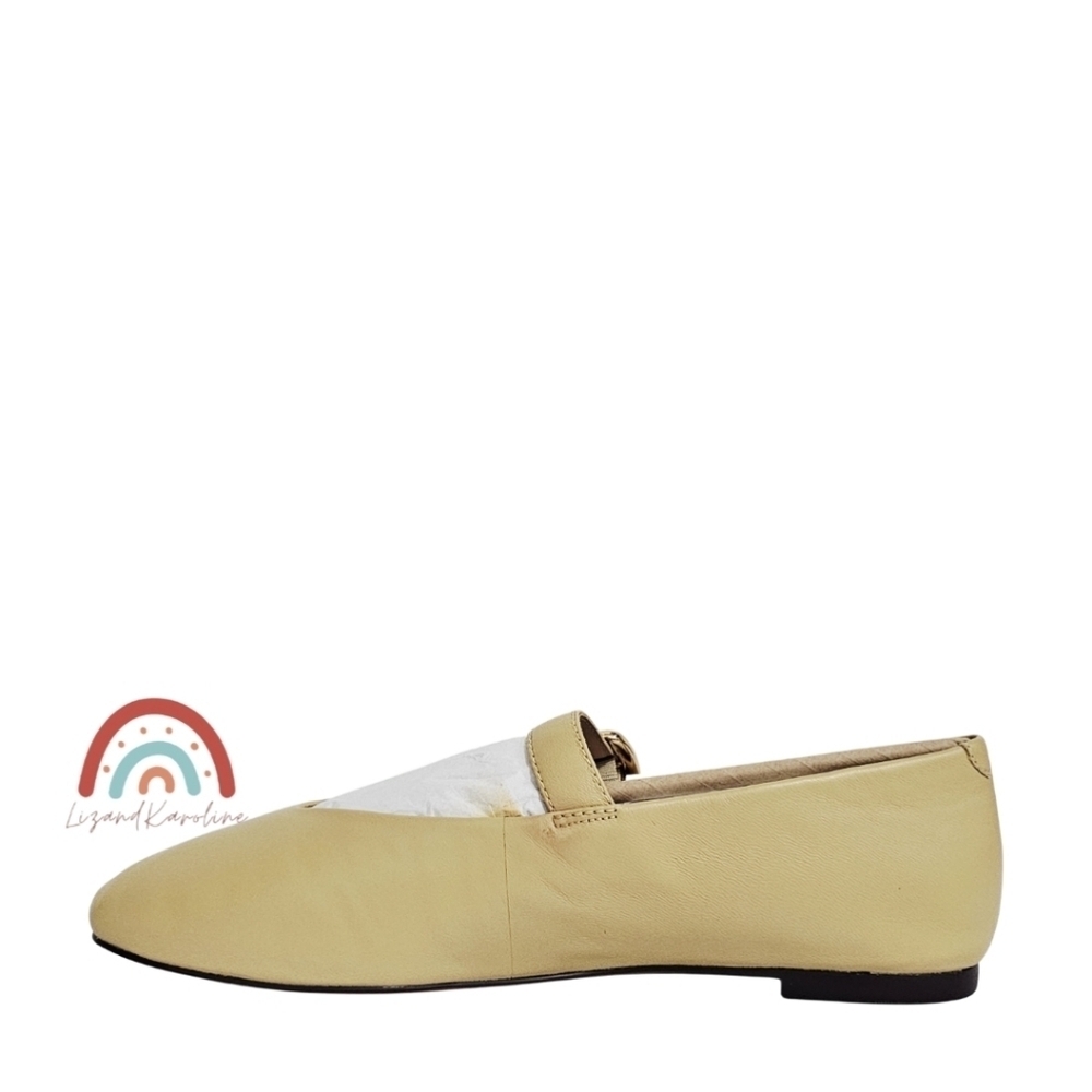 New! Madewell The Remy Mary Jane Leather Ballet Flats in Yellow Clay - Picture 6 of 14